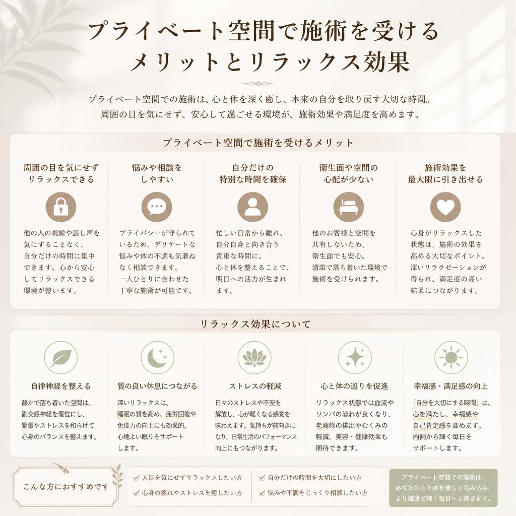 リラックスできる環境