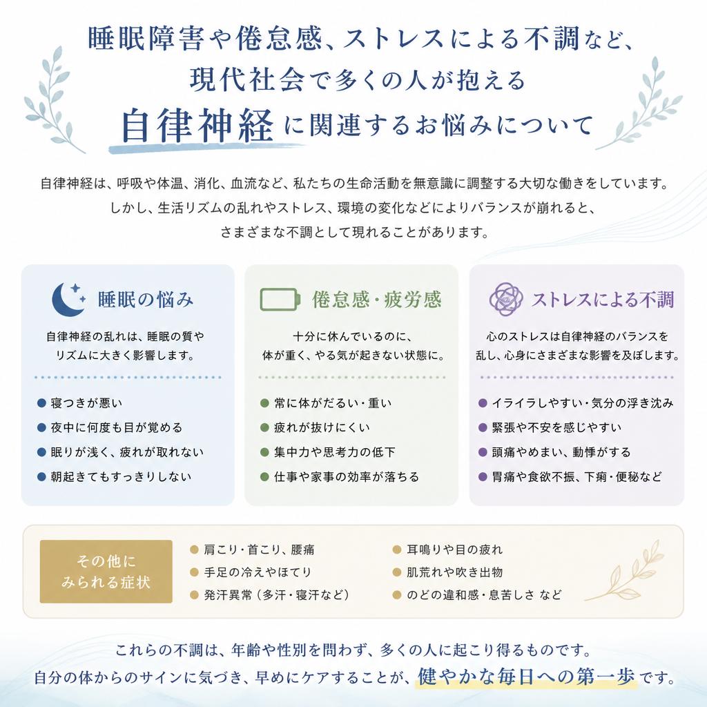 自律神経に関するお悩み