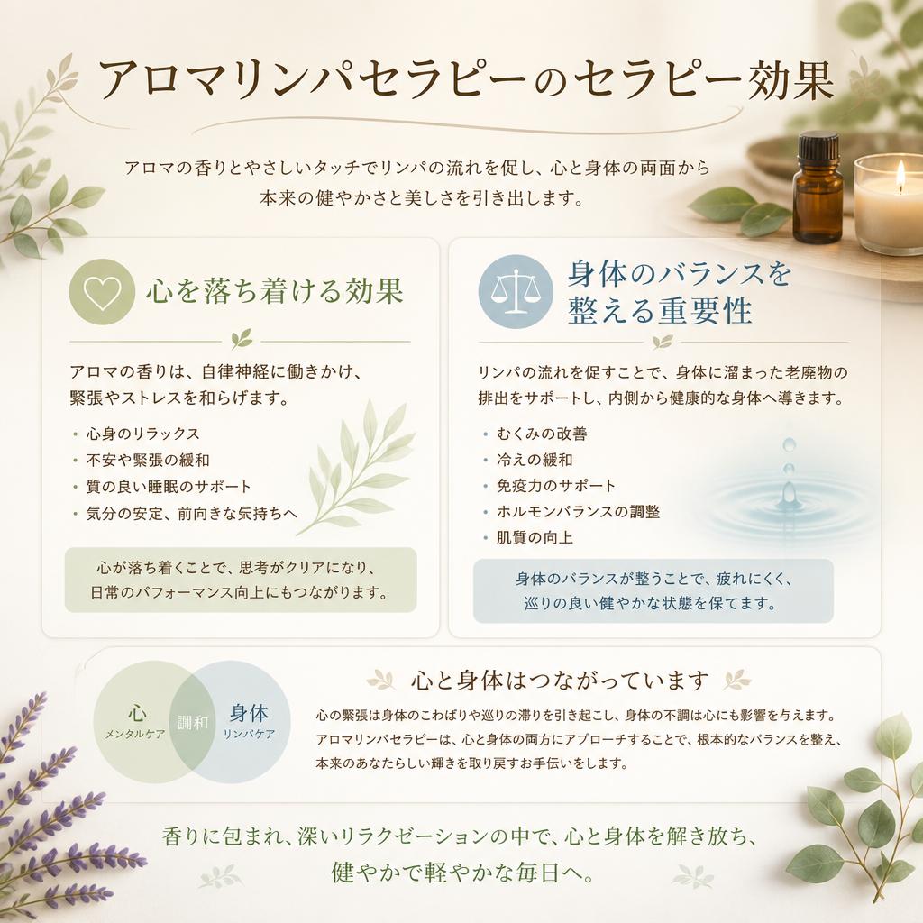 セラピー効果：心と体にやさしい時間