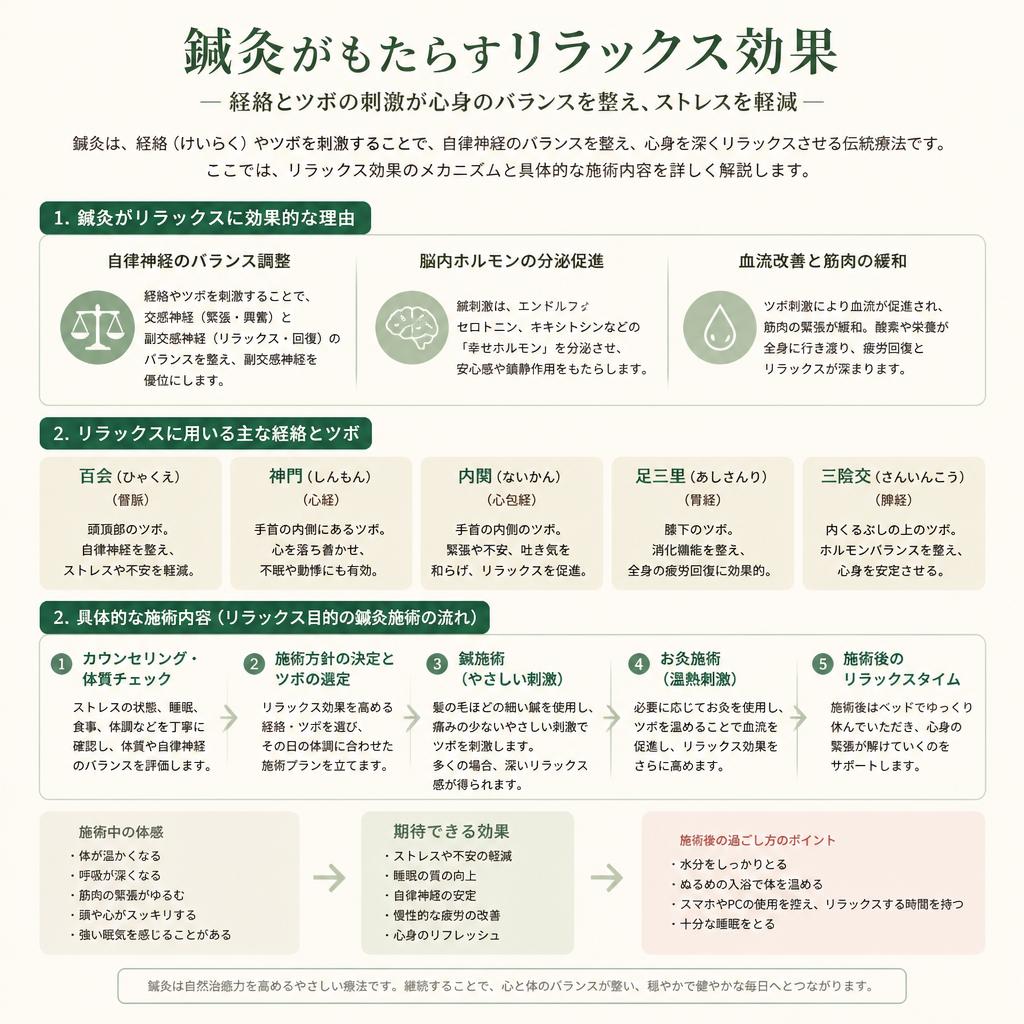 鍼灸がもたらすリラクゼーション