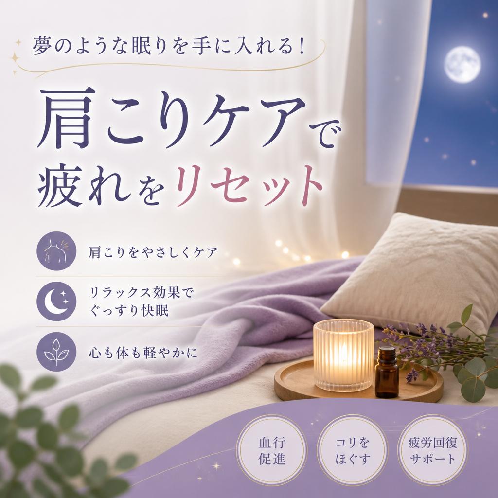 夢のような眠りを手に入れる！肩こりケアで疲れをリセット
