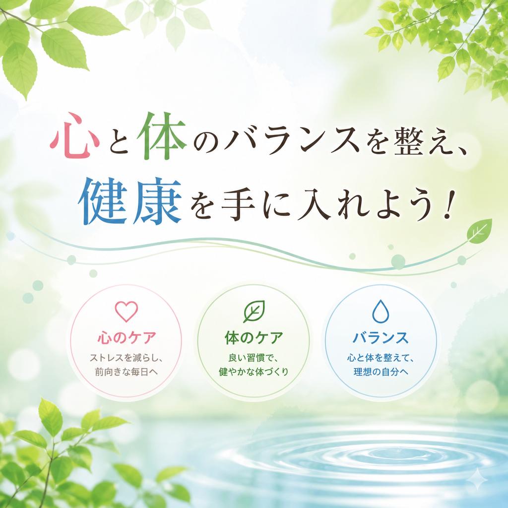 心と体のバランスを整え、健康を手に入れよう！