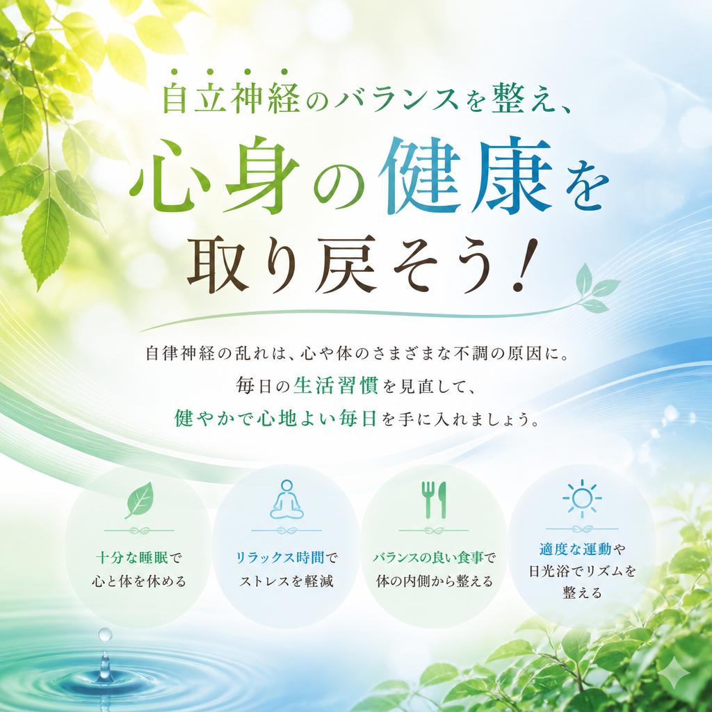 自立神経のバランスを整え、心身の健康を取り戻そう！
