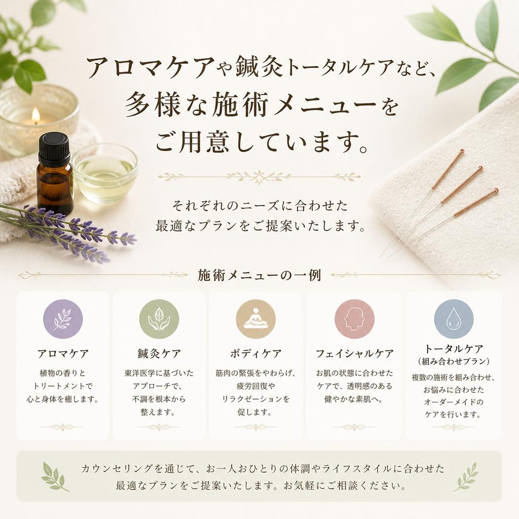 施術メニューのご紹介